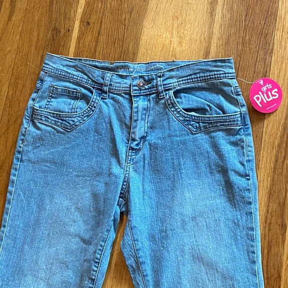 Girls Plus Arizona Glitter Embellished Jeans NWT Boot Cut Size 12 1/2 Plus - Picture 4 of 8